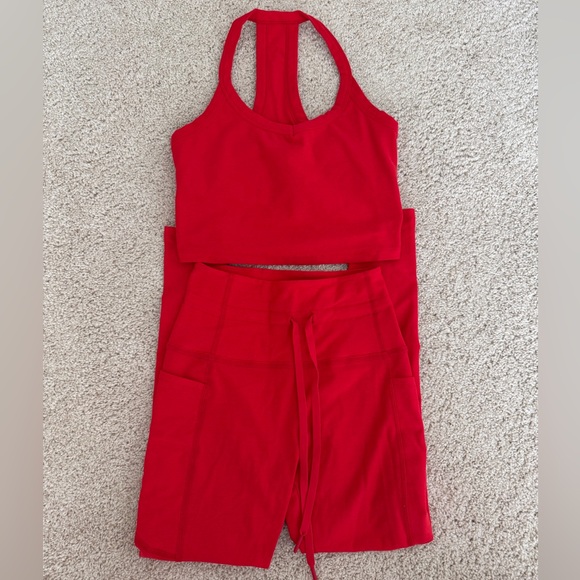 Beyond Yoga Spacedye Tank + Pocket Leggings, Candy Apple Red Matching Set,size S - Picture 5 of 11